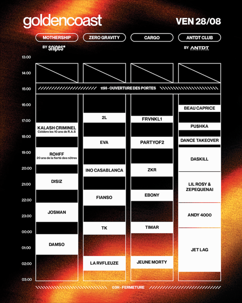 2 pass golden coast vendredi Billetterie