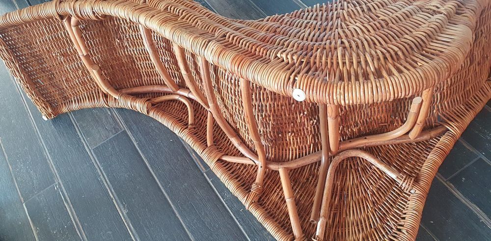 Chaise Longue Karlskrona Vintage en Osier par Carl &Ouml;jerstam Designer Su&eacute;dois Meubles