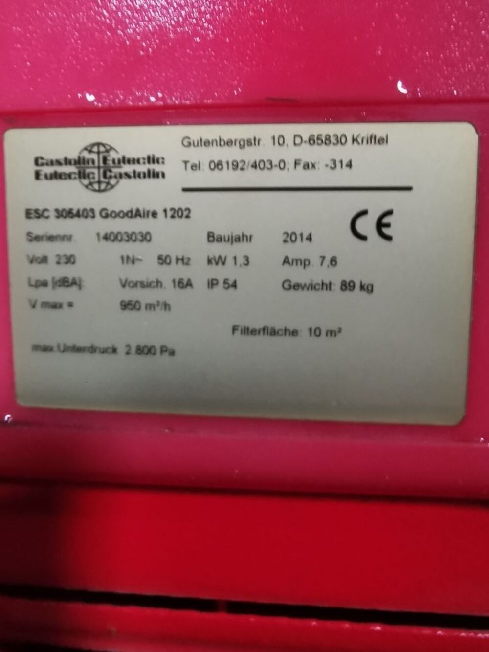 Extracteur de fum&eacute;e portable GOODAIRE 1202 (CASTOLIN) Bricolage