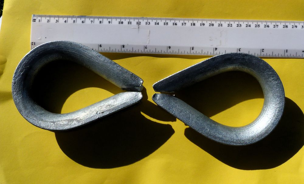 Cosses c?ur M&eacute;tal trait&eacute; anti corrosion pour c&acirc;ble de 22mm Bricolage