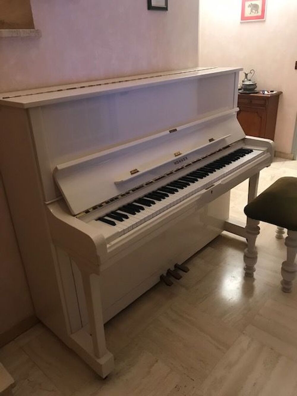 PIANO DROIT HOHNER LAQUE BLANC Instruments de musique