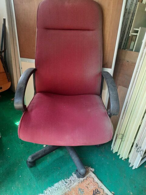 fauteuil bureau bordeaux dos haut �  roulettes 60 Caug� (27)