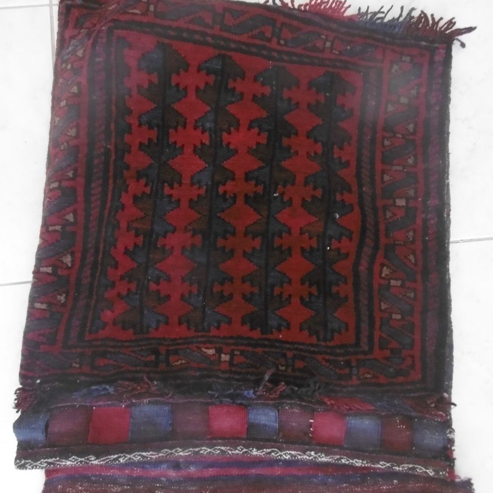 Tapis de selle Iran fait main, parfait &eacute;tat, 140x60 Décoration