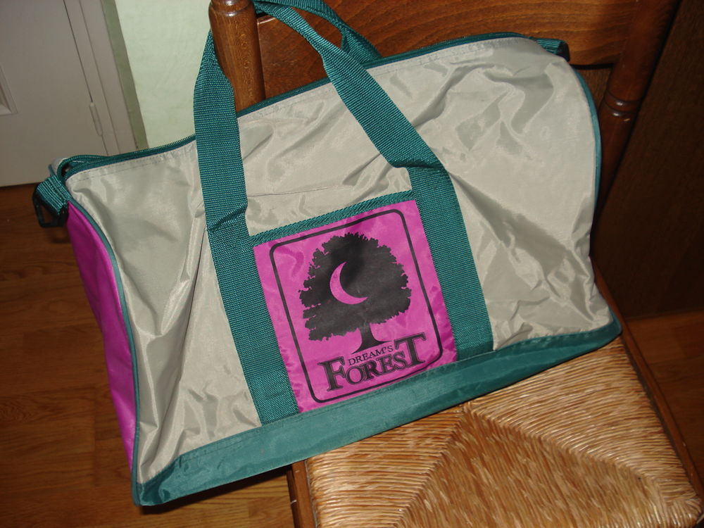 Sac de bagages violet et gris et vert Maroquinerie
