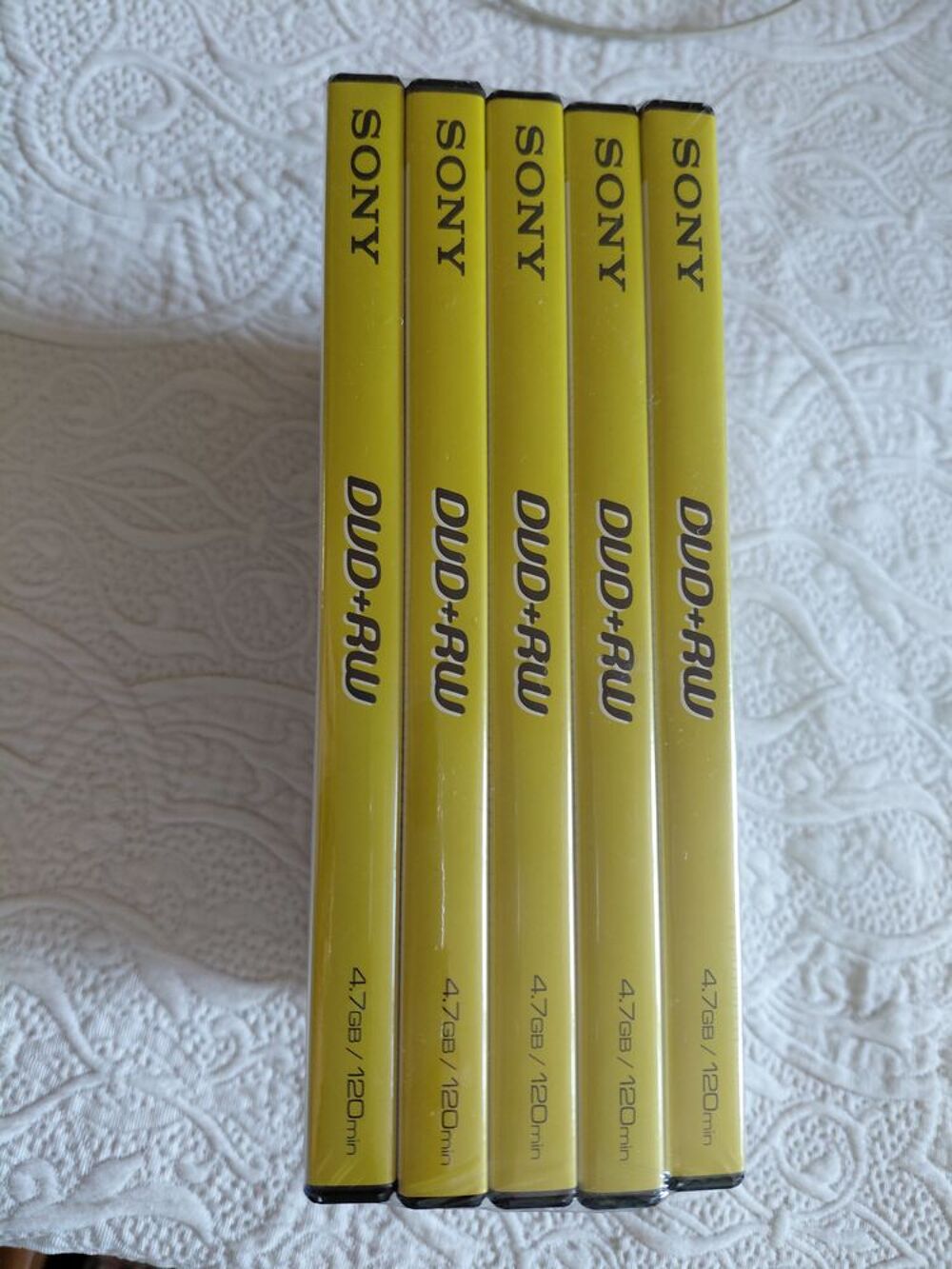 Lot 5 DVD RW r&eacute;inscriptibles neufs Photos/Video/TV
