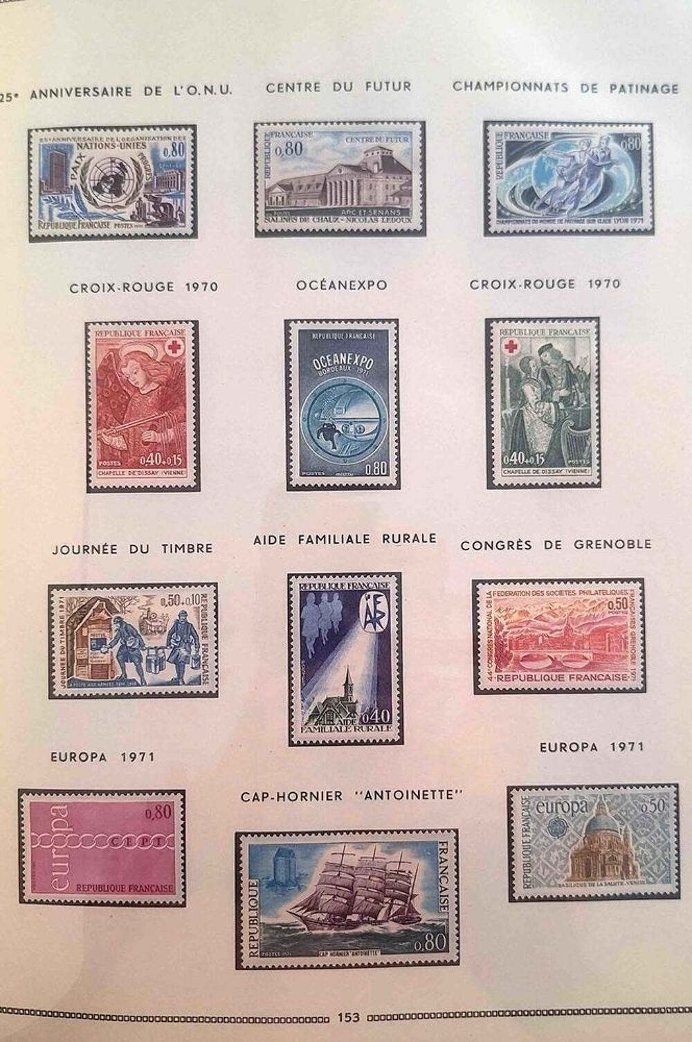 S&eacute;rie de timbres de collection de France G17 
