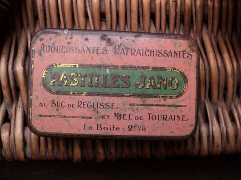 Ancienne Boite Pastilles Jano Sucs R�glisse Miel Touraine 12 Loches (37)