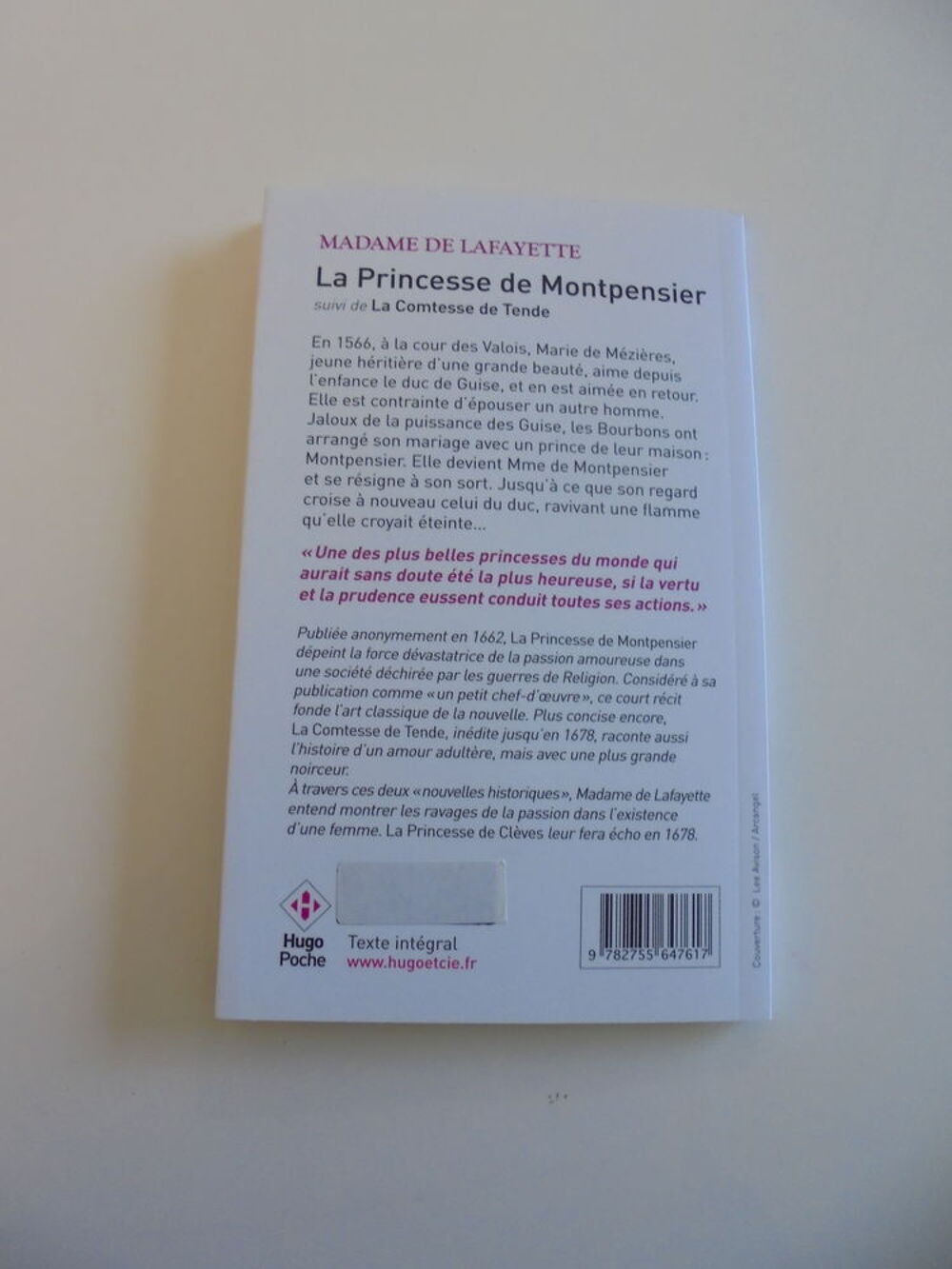 Madame De Lafayette - La Princesse de Montpensier (107) Livres et BD