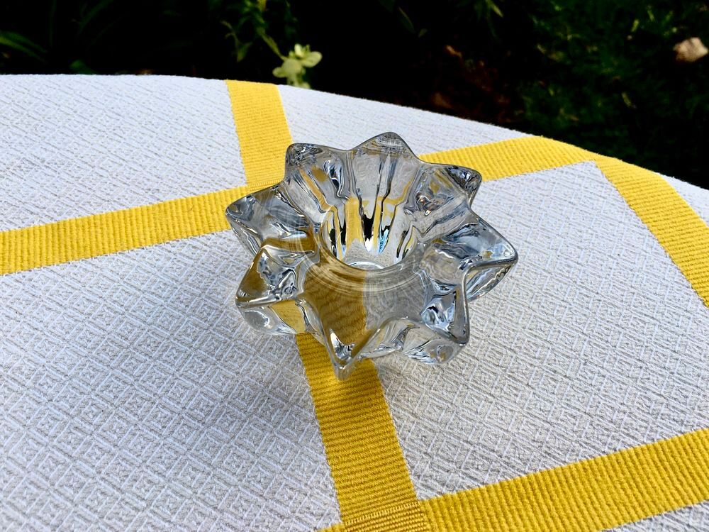 Bougeoir ancien en cristal, &eacute;tat comme neuf Décoration