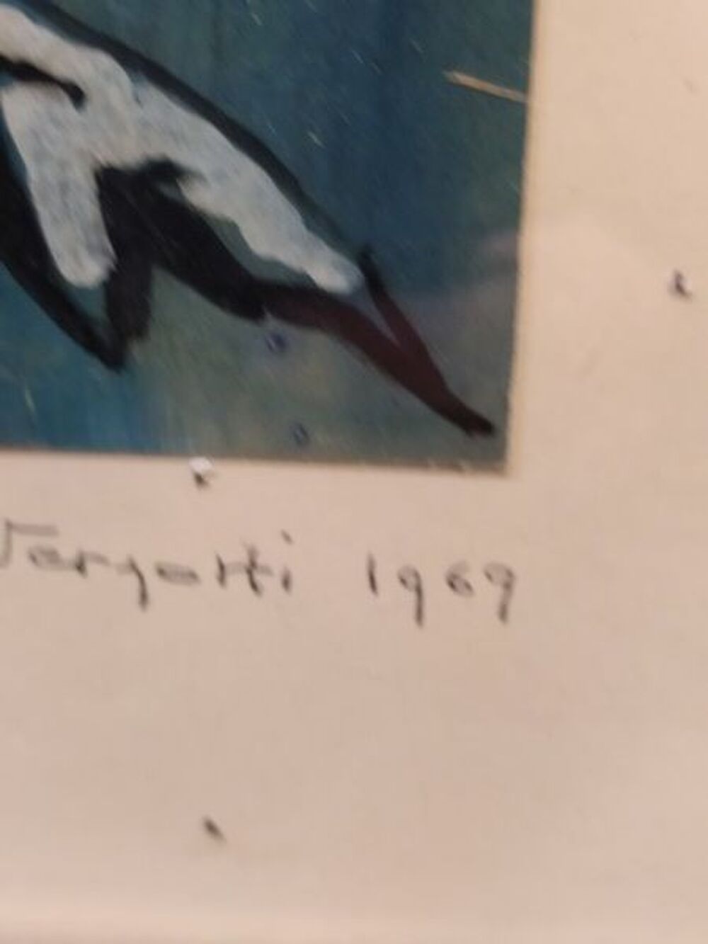 Peinture Composition Abstraite Sign&eacute;e Norbert Verzotti 1969 