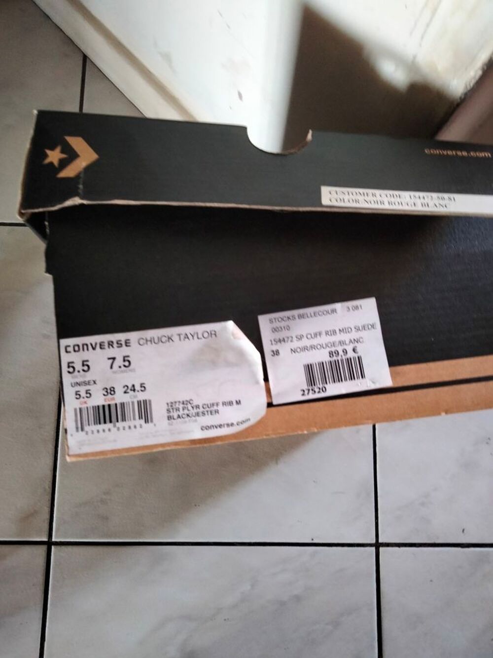 Basket montante Converse hiver nubuck taille 38 tbe Chaussures