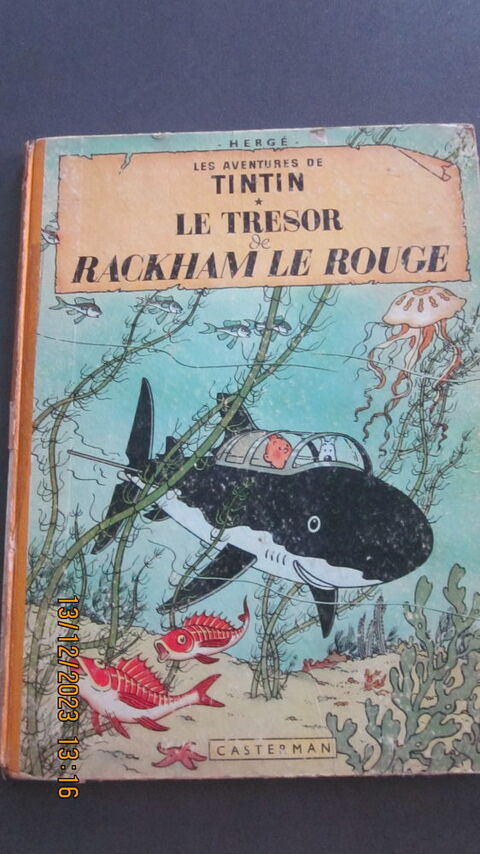 B D TINTIN LE TRESOR DE RACKHAM LE ROUGE DE 1962 D J 20 Coquelles (62)