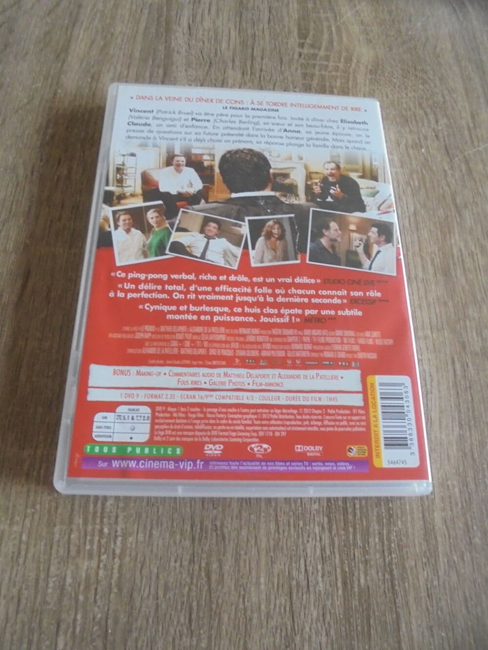 DVD &quot;Le pr&eacute;nom&quot; (26) DVD et blu-ray