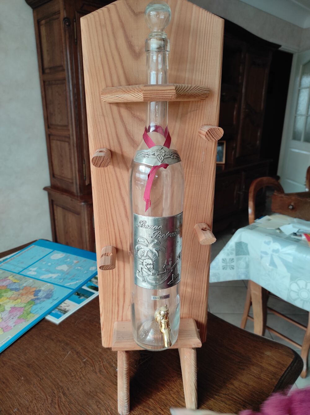 Bouteille en verre et &eacute;tain Décoration