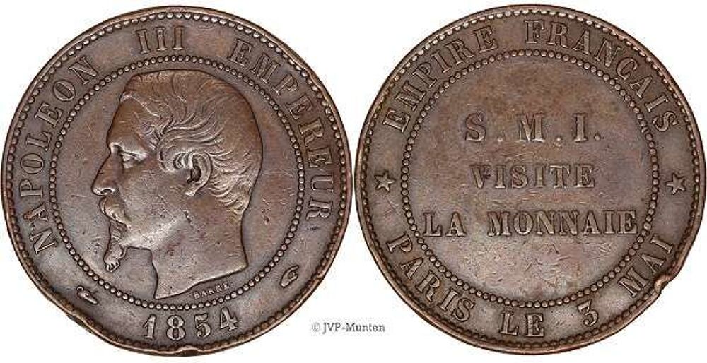1854 pc 10 centimes Monnaie Paris 