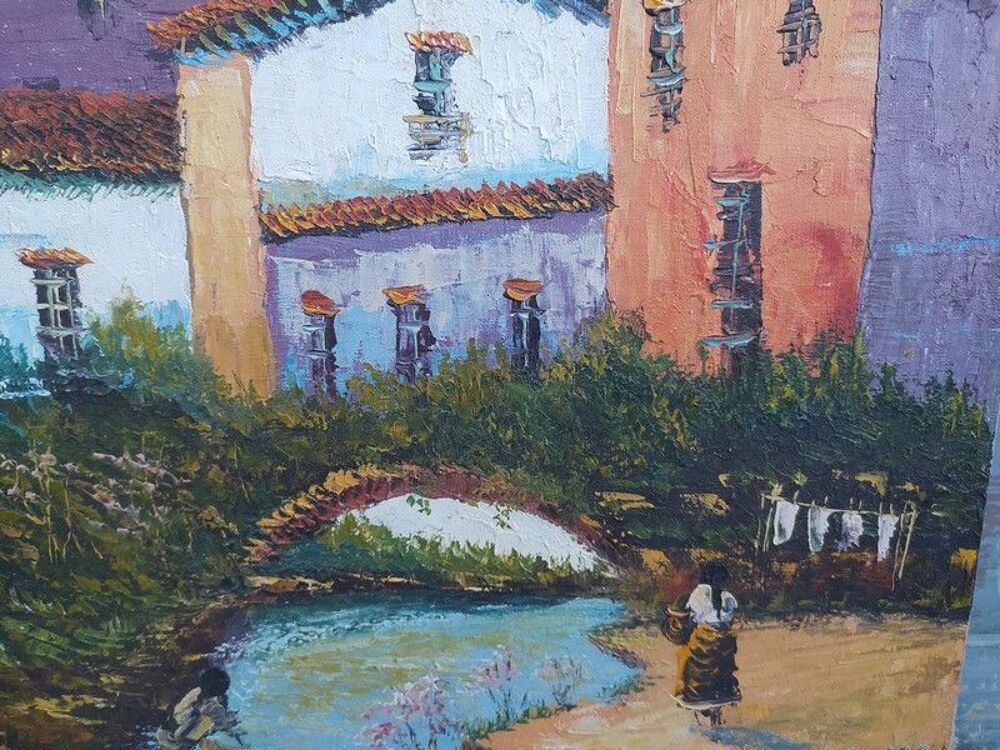 Tableau Village P&eacute;ruvien Cuzco Mexique 
Décoration