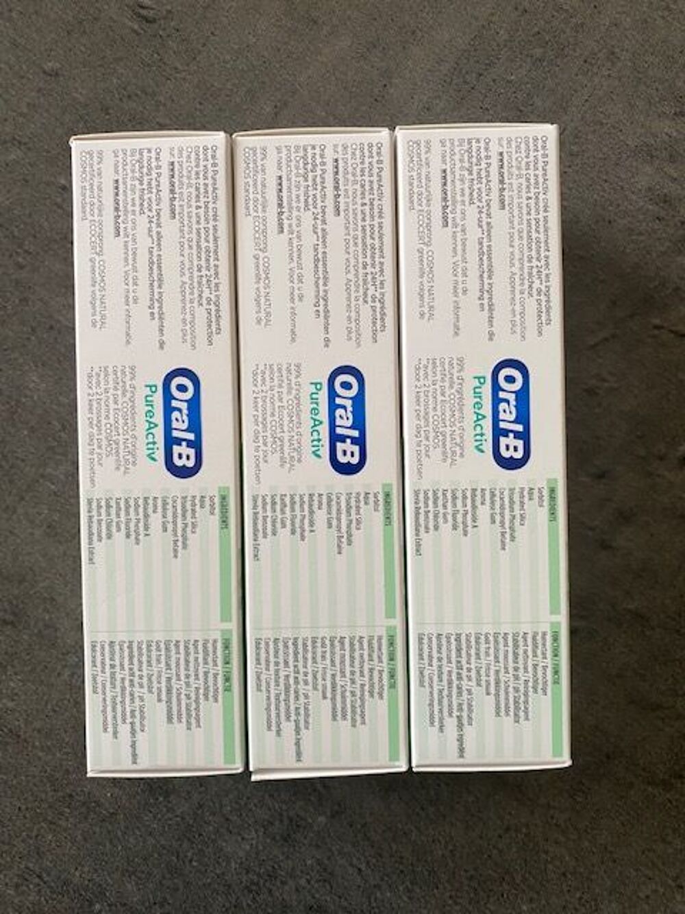 Lot 3 tubes oral B neufs Puriculture