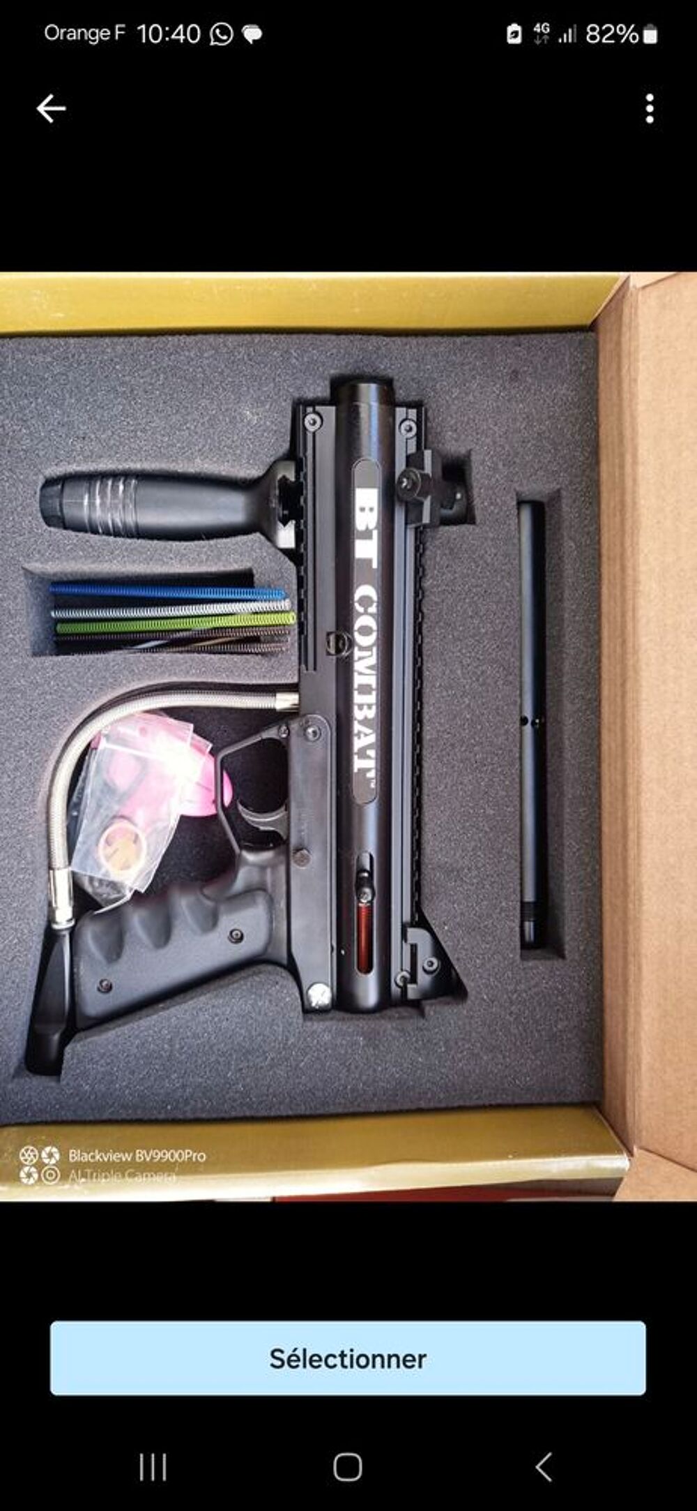 Ensemble mat&eacute;riels paint ball BT4 combat Sports