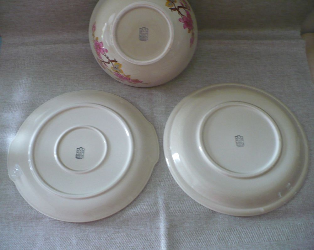 3 Plats C&eacute;ramique Gien France Vintage Cuisine