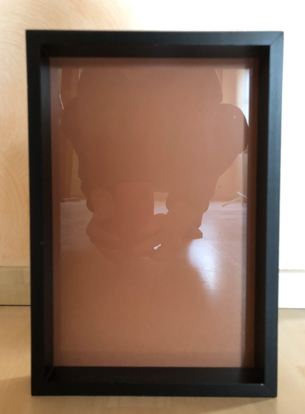 Cadre photo en bois marron / weng&eacute; 22 x 31,5 cm D�coration