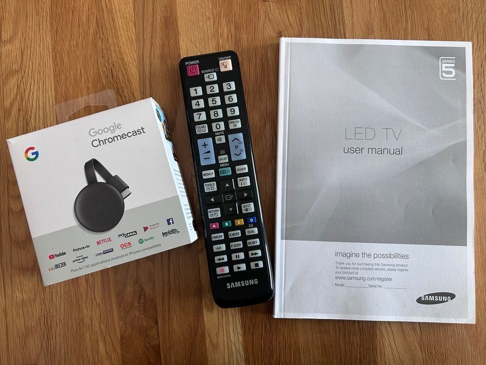 T&eacute;l&eacute;viseur Samsung UE32C5100 32" + Chromecast Google Photos/Video/TV