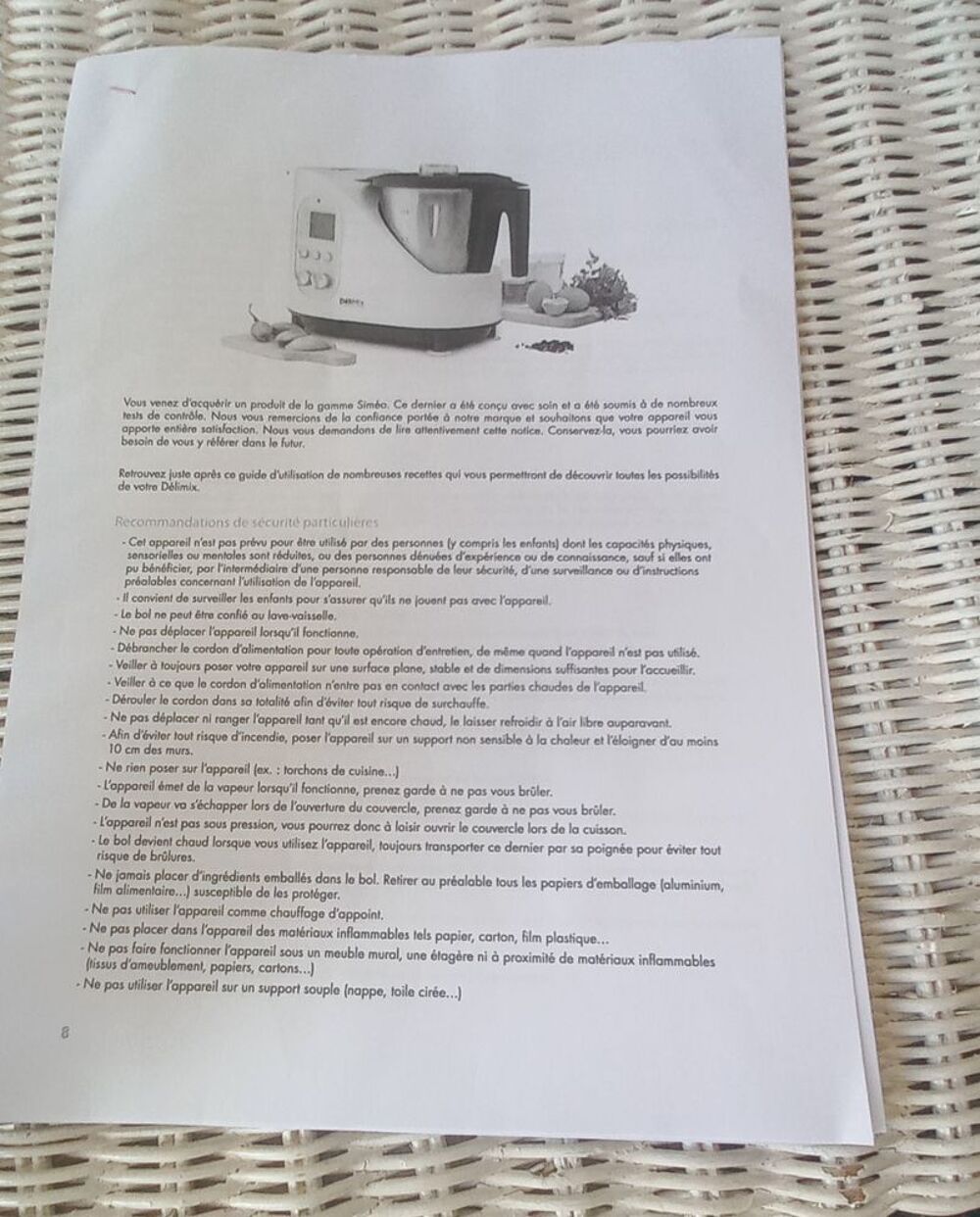 DELIMIX avec ses accessoires et sa notice Electroménager