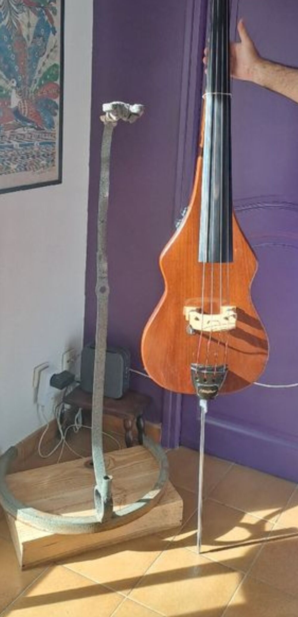 Contrebasse H&ouml;fner avec Support Instruments de musique
