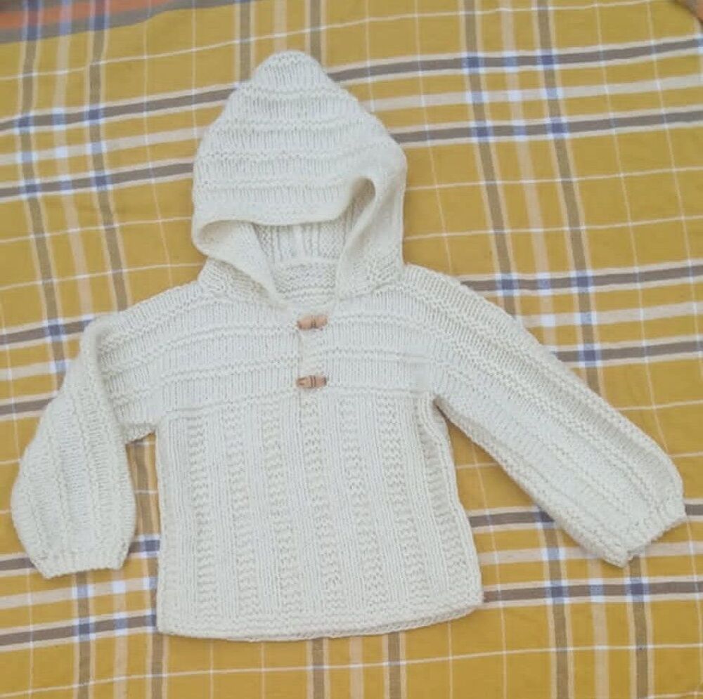 Veste &agrave; Capuche pour B&eacute;b&eacute; Gar&ccedil;on 23 mois Tricot&eacute;e &agrave; la main Puériculture