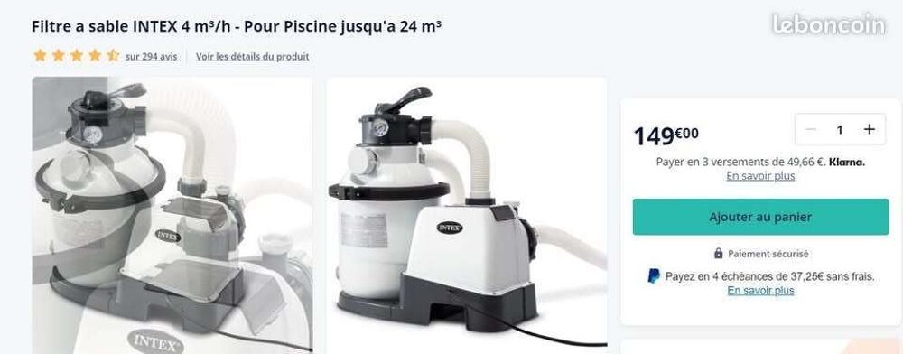 Piscine INTEX Prism 3.66x0,99 + pompe et filtre Jardin