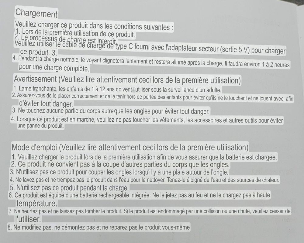 Coupe-ongles &eacute;lectrique + fonction de meulage et polissage Puériculture