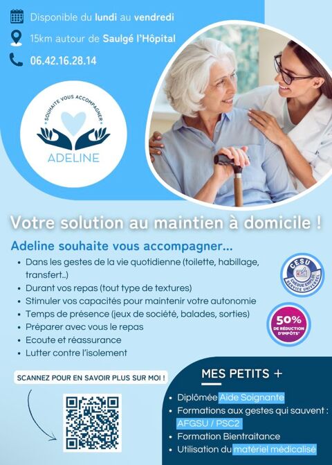 Aide soignante CESU 0 49320 Saulg-l'hpital
