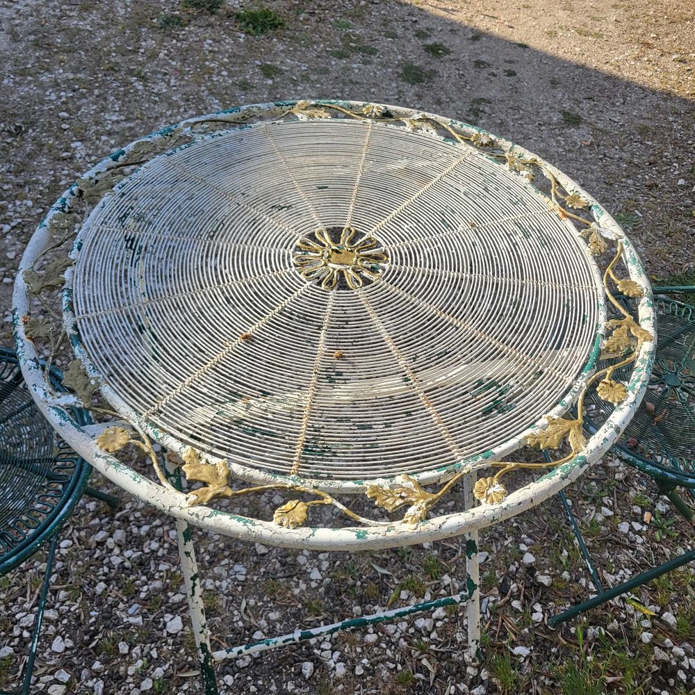 salon de jardin fer forg&eacute; ancien Jardin