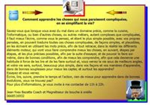   Donne cours d'informatique à domicile pour débutants 
