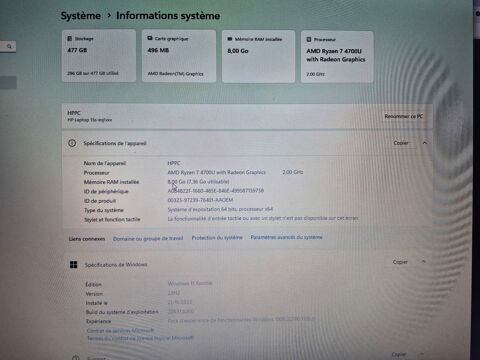 PC portable HP 15s-eq1099nf, PC portable 15? très bon état 290 Massy (91)