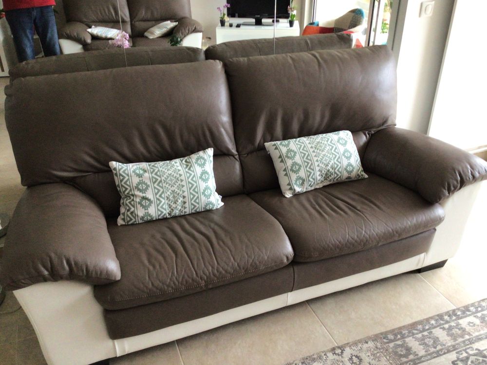 Lot de 2 canap&eacute;s cuir Meubles