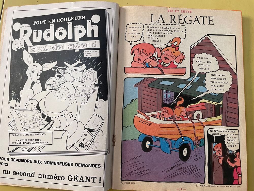 BIB ET ZETTE Recueil N&deg;38 1975 POP Magazine AREDIT Livres et BD