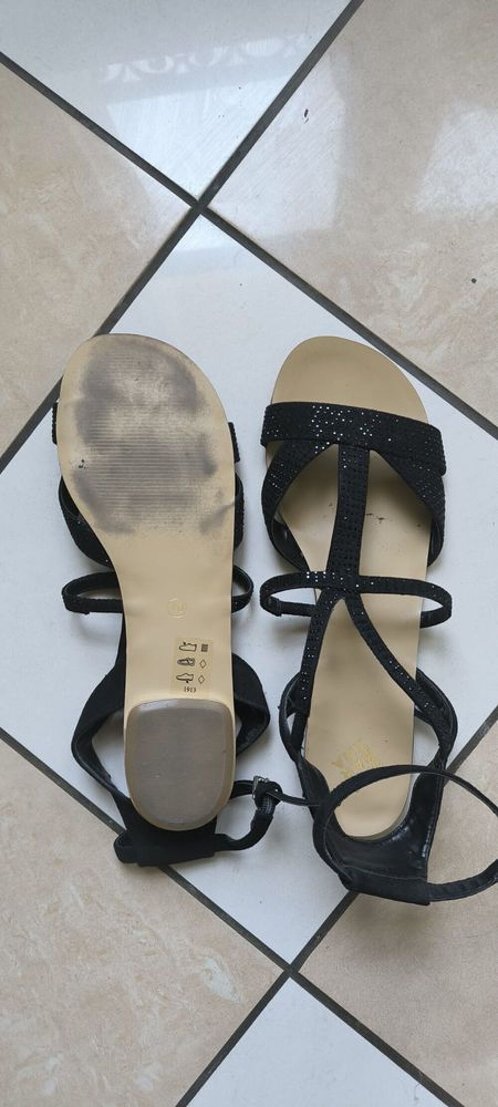 Sandales noires San Marina Chaussures