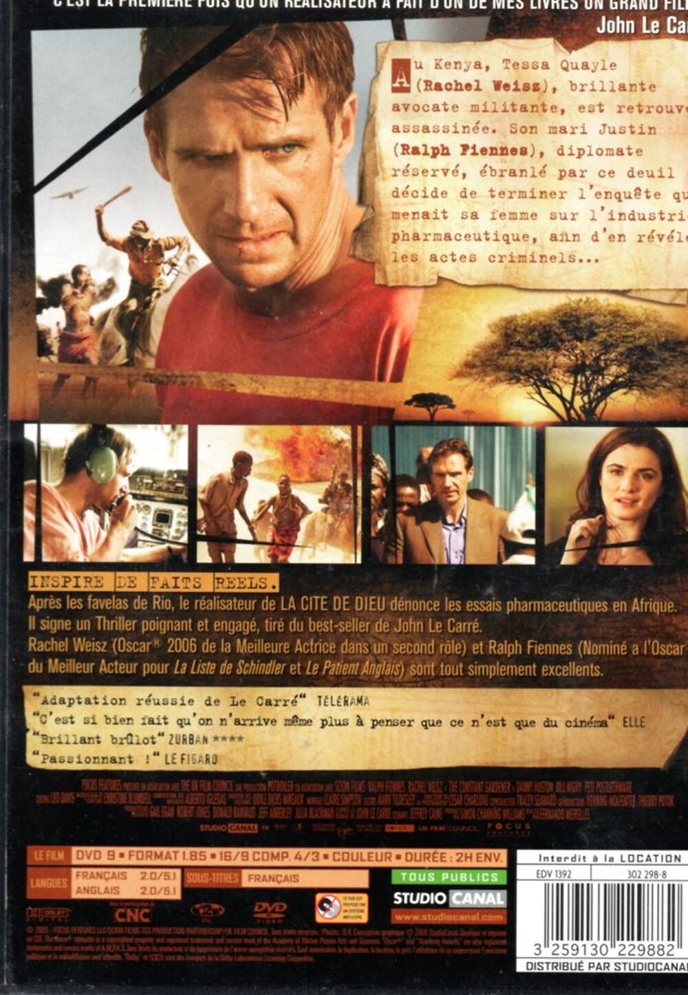 the constant gardener format DVD DVD et blu-ray