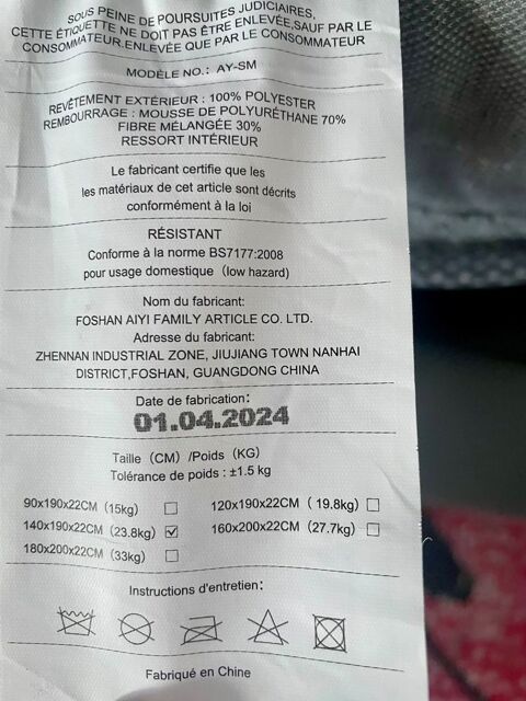 matelas deux places 50 Orl�ans (45)