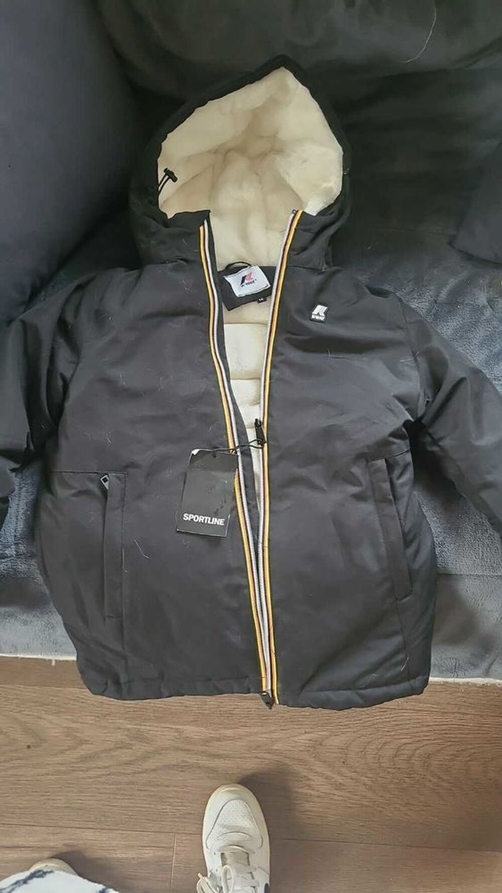 blouson hiver noir et kaki Vêtements