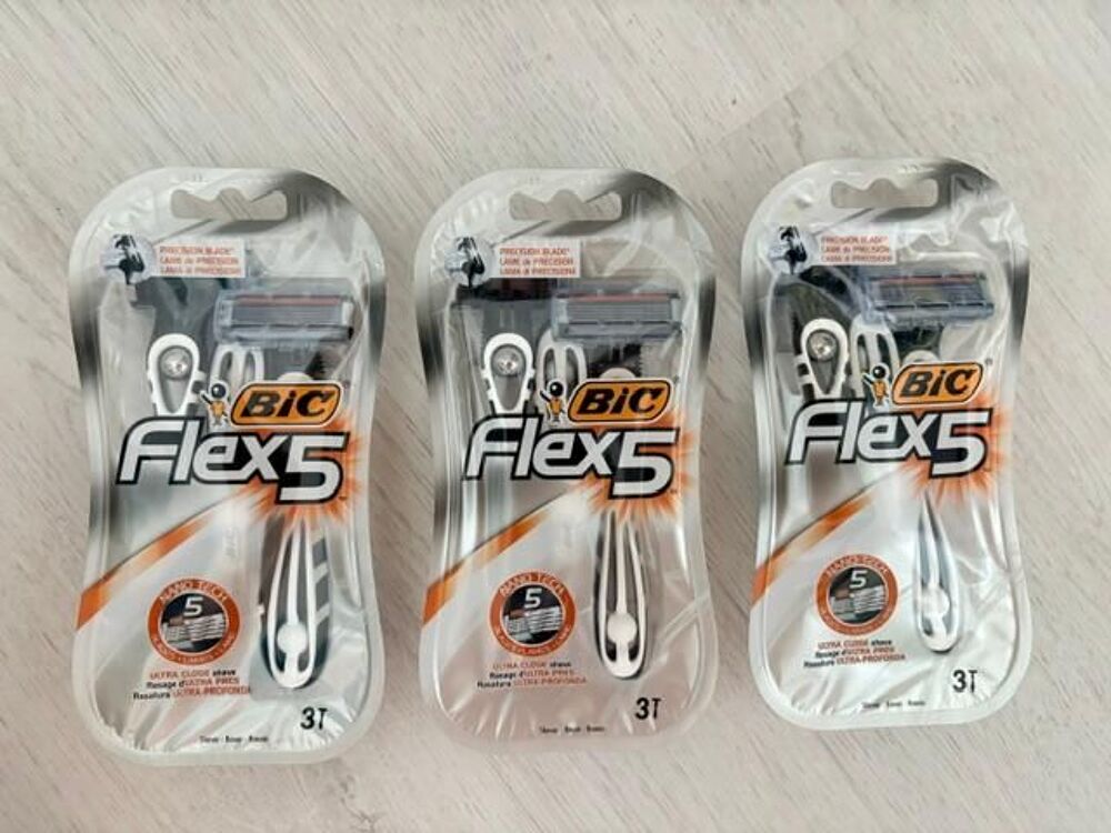 3 lots de rasoirs jetables FLEX 5 NEUFS Sports