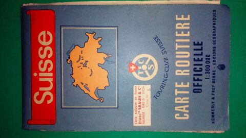 Carte routière vintage Suisse 1980 - Touring Club 0 Battrans (70)