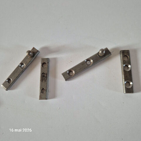 Lot de 4 charnières pivots universelles en acier ancien 8 Aubusson (23)