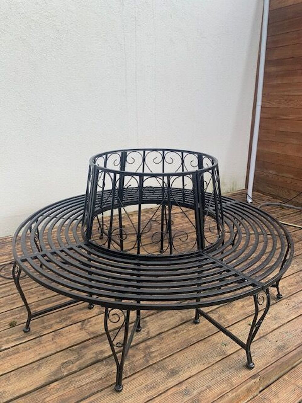banc rond de jardin en acier Jardin
