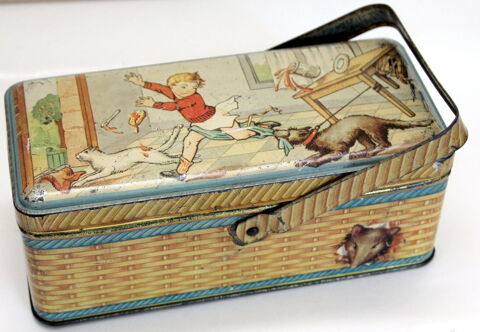 Boite panier pour go�ter t�le 1930 chien chat souris 50 Issy-les-Moulineaux (92)