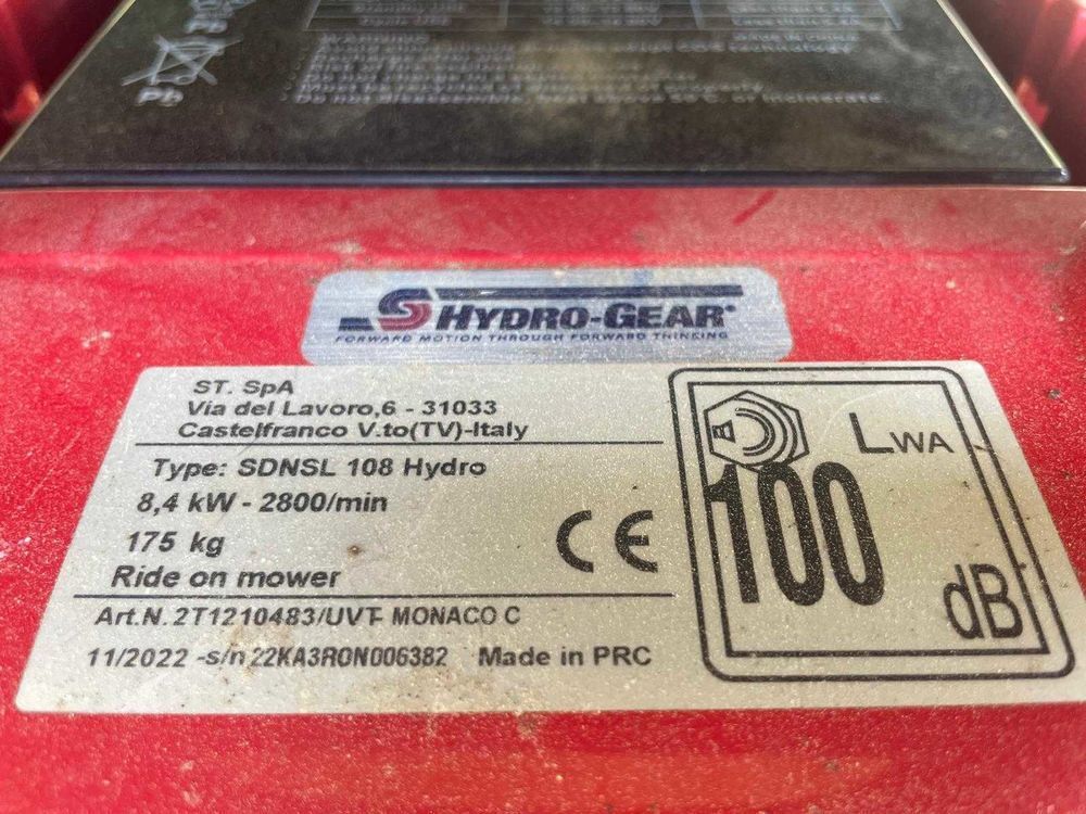 Autoport&eacute;e Hydro-Gear Monaco C - Bon &eacute;tat Jardin