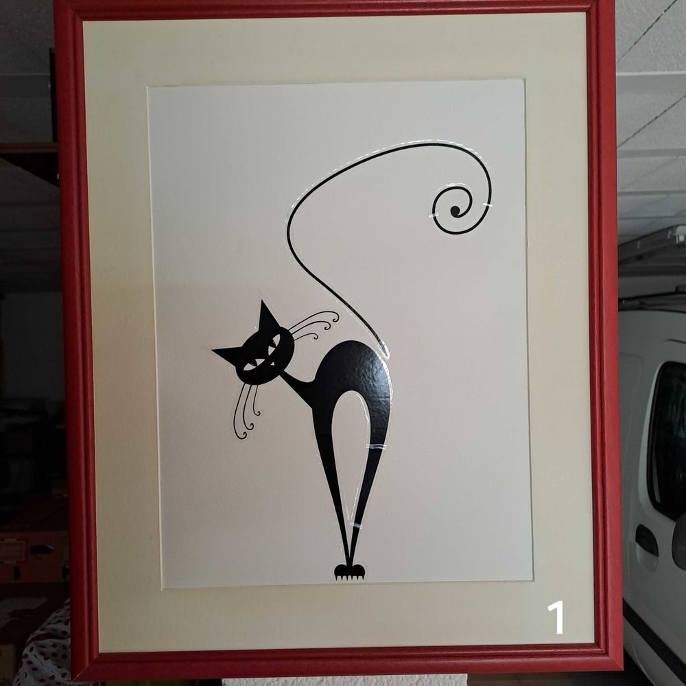 lot de 4 tableaux (th&egrave;me chats) Décoration