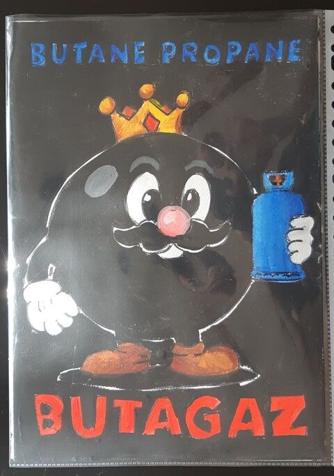 bl peinture - detournement - butagaz par Mario Bros - sur pa 4 Fougères (35)