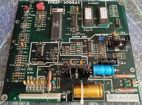 Carte sons Cheap Squeak A080-91603-C000 flipper Bally Midway 135 Bar-le-Duc (55)