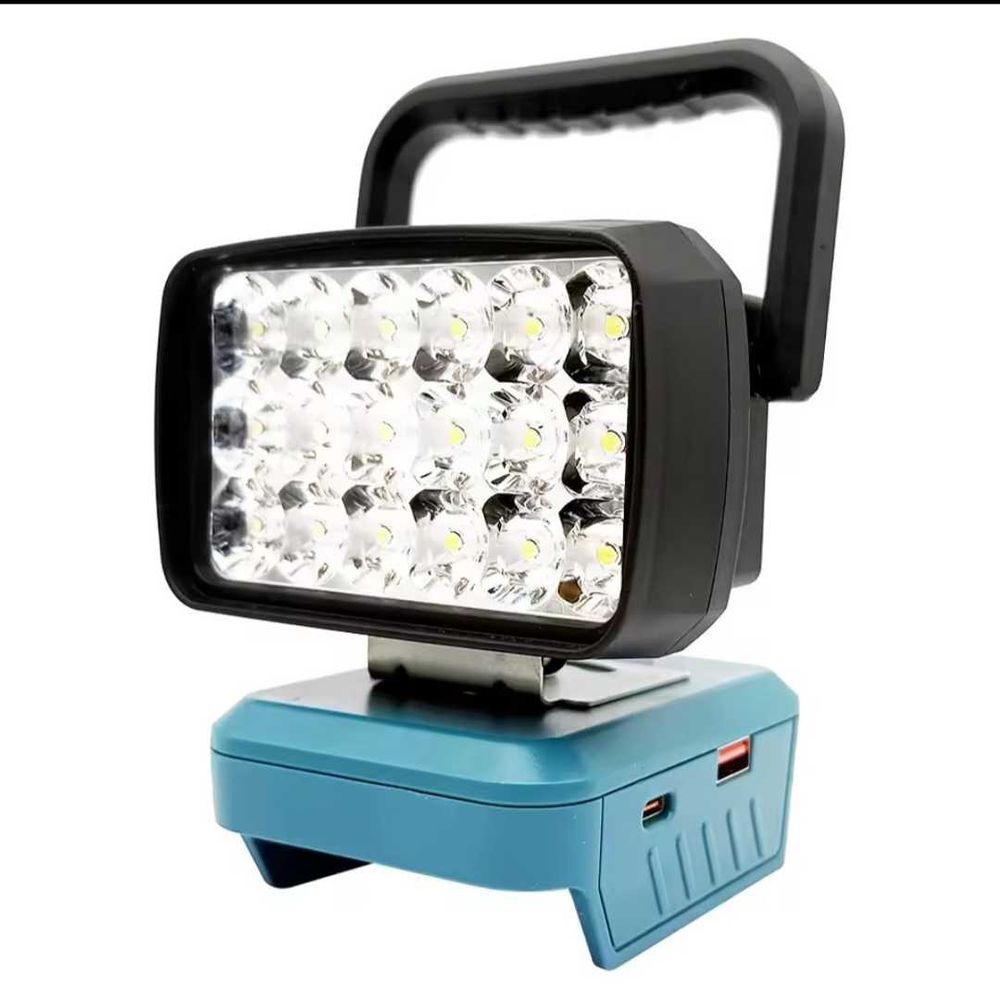 phare projecteur led &agrave; batterie compatible Makita 18v avec 2 usb Bricolage